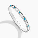 Belle Vante 18 Karat White Gold Diamond Hinged Bangle