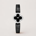 Belle Vante Sweet Alhambra Watch in 18K White Gold with Diamonds and Onyx