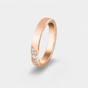 Belle Vante Toujours Signature Etoiles Wedding Band 3 mm in 18K Rose Gold with Diamonds