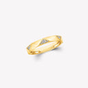 Belle Vante Faceted Diamond Band Yellow Gold