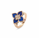 Belle Vante Venetian Princess Ring in 18k Rose Gold with Diamonds and Lapis