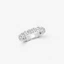 Belle Vante Shared Claw Round Diamond Wedding Band Platinum