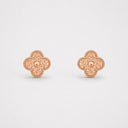 Belle Vante Vintage Alhambra Earrings in 18K Rose Gold