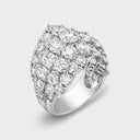 Belle Vante À Cheval Ring in 18K White Gold with Diamonds