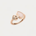 Happy Hearts Ring Belle Vante Ethical Rose Gold Diamond Pink Opal
