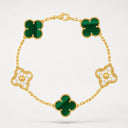 Belle Vante Vintage Alhambra 5 Motifs Bracelet in 18K Yellow Gold