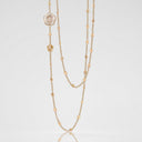 Belle Vante Bon Ton Sautoir in 18k Rose Gold with Rock Crystal and Diamonds