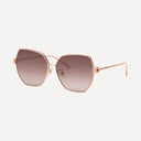 Ice Cube Sunglasses Shiny Copper Gold Purple Gradient Lenses