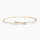 Belle Vante Cleo Full Diamond Slim Slip-On Necklace Yellow Gold Diamond