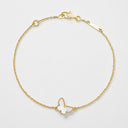 Belle Vante Sweet Butterflies Bracelet in 18K Yellow Gold with Mother-of-Pearl