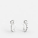 Belle Vante Coco Hoops 18K White Gold Diamonds