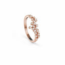 Belle Vante Pink Gold and Diamond Curved Half-Eternity Ring