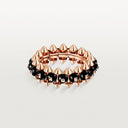 Belle Vante Clash Ring Onyx Rose Gold 7.9mm Band