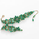 Belle Vante Mandala Bracelet in 18k Rose Gold with Green Agate, Chrysoprase, Mother of Pearl, Tsavorite and White Diamonds