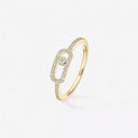 Move Uno Pavé Diamond Ring Small Model Yellow Gold 0.15ct