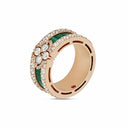Belle Vante Love in Verona Ring in 18k Rose Gold with Malachite and Diamonds