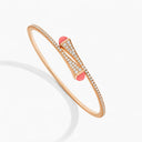 Belle Vante Rose Gold Diamond Slim Slip-On Bracelet
