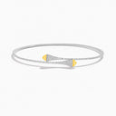 Belle Vante Cleo Diamond Slip-On Necklace White Gold Yellow Quartzite