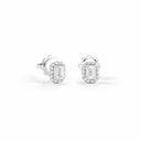 Belle Vante White Gold and Emerald-Cut Diamond Earrings 0.71 Carats