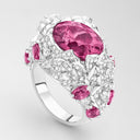 Belle Vante Medium White Gold Pink Tourmaline Diamond Ring