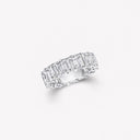 Belle Vante Emerald Cut Diamond Wedding Band Platinum