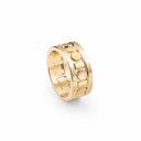Belle Vante Wide Yellow Gold Band Ring 8.3 mm