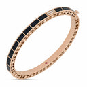 Belle Vante Art Deco Bangle with Black Jade and Diamonds
