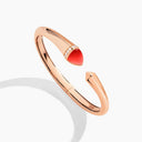 Belle Vante Rose Gold Red Agate Midi Bracelet