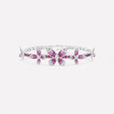 Belle Vante Butterfly Ruby, Pink Sapphire and Diamond Bracelet - White Gold