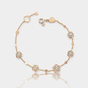 Belle Vante Figlia dei Fiori Bracelet in 18k Rose Gold with White and Champagne Diamonds