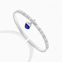 Belle Vante 18K White Gold Diamond Cleo Charm Slip-On Bracelet
