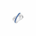 Belle Vante Jeux de Liens Ring White Gold Sapphire Diamond