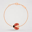 Belle Vante Lucky Spring Open Wings Ladybug Bracelet in 18K Rose Gold