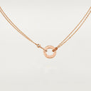 Belle Vante Love Pendant 2 Diamonds Rose Gold Adjustable