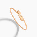 Belle Vante Cleo Gold Slim Slip-On Bracelet with Diamond Pyramids