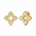 Belle Vante Venetian Princess Flower Earrings in 18kt Gold with Diamonds