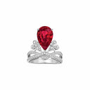 Belle Vante Aigrette Impériale Solitaire Ring Platinum Ruby 5cts