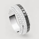Belle Vante Large White Gold Ceramic Diamond Ring