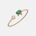 Happy Diamonds Frog Bangle Belle Vante Ethical Rose Gold Diamonds Malachite Onyx