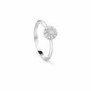 Belle Vante White Gold Flower Ring with Diamonds