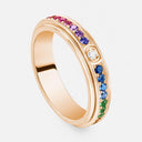 Belle Vante Medium Rose Gold Diamond Sapphire Ruby Garnet Tsavorite Ring