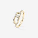 Move Uno Pavé Diamond Ring Large Model Yellow Gold 0.31ct
