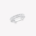 Belle Vante Emerald Cut Diamond Wedding Band Platinum