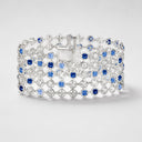 Belle Vante Palmyre 5-Row Bracelet in 18K White Gold with Sapphires and Diamonds