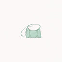 Diamond Crossbody Bag Light Green Calfskin