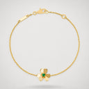 Belle Vante Frivole Mini Model Bracelet in 18K Yellow Gold with Emerald
