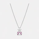Happy Diamonds Ladybird Pendant Ethical White Gold Diamonds Rubies