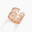 Belle Vante Avenues Statement Ring Rose Gold Diamond