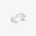 Belle Vante D Shape Wedding Band Platinum 4mm
