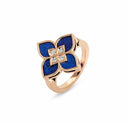 Belle Vante Venetian Princess Ring in 18k Rose Gold with Diamonds and Lapis